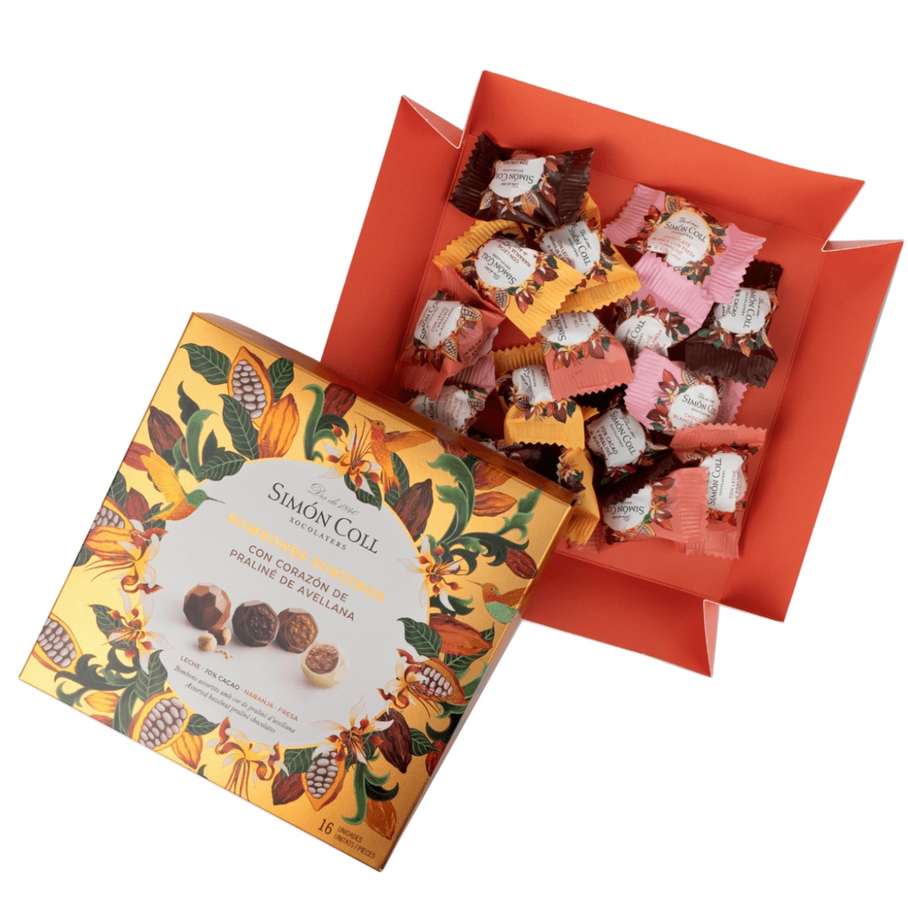 BOMBONS ASSORTITS AMB PRALINÉ D'AVELLANA 