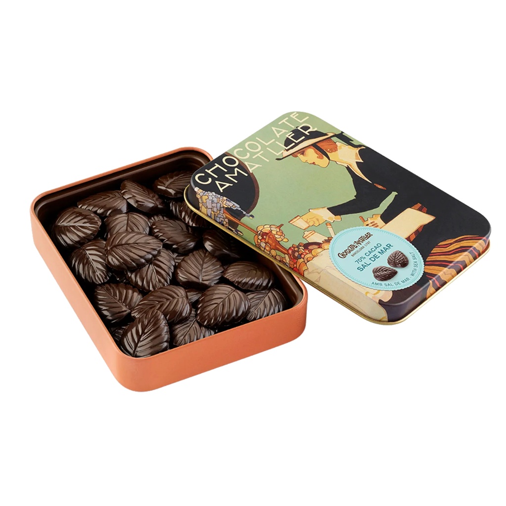 AMATLLER FULLES DE XOCOLATA 70% AMB SAL DE MAR (LLAUNA) 60g