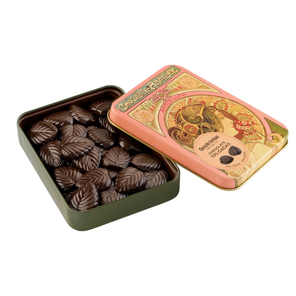 AMATLLER FULLES XOCOLATA 70% CACAO (LLAUNA) 60g