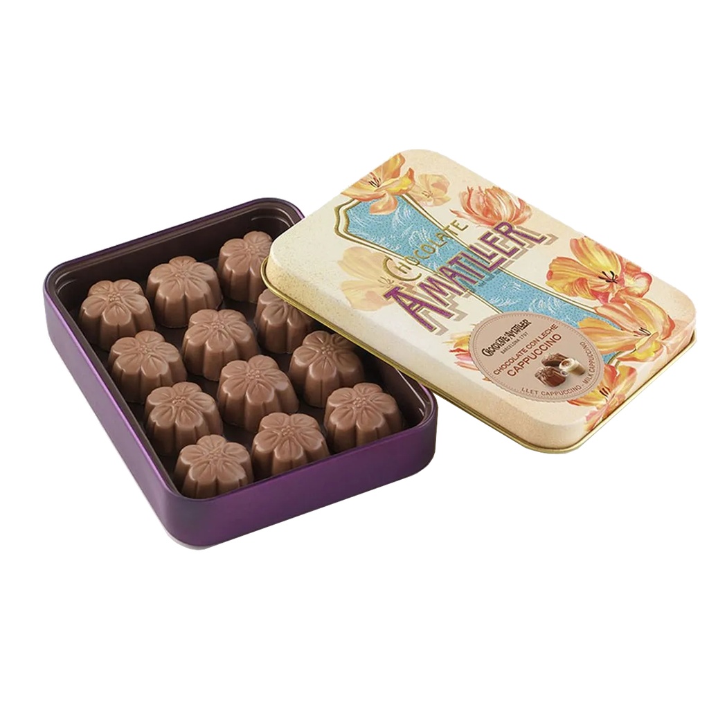 AMATLLER FLORS XOCOLATA AMB LLET CAPPUCCINO (LLAUNA) 72g