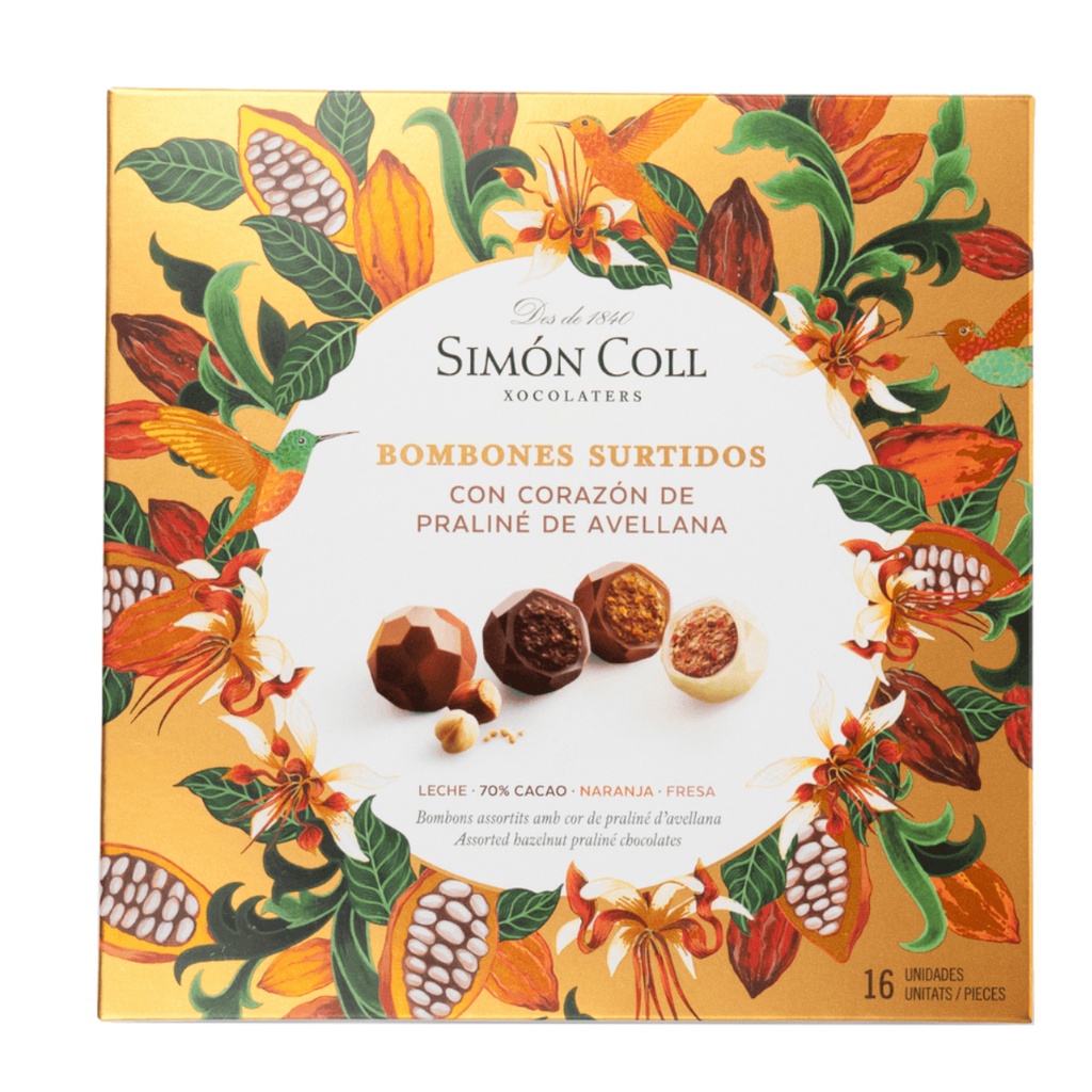 ASSORTITS BOMBONS AMB PRALINÉ D'AVELLANA 144g