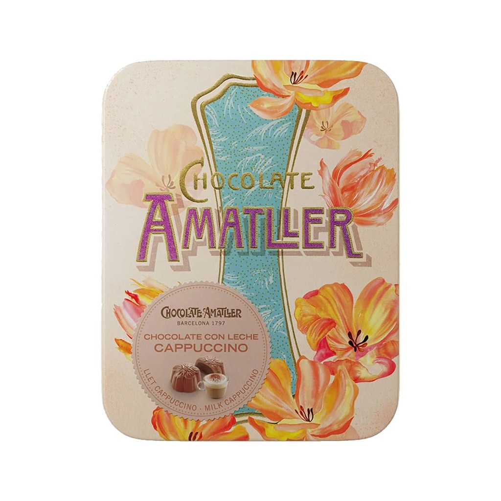 AMATLLER FLORS CHOLOCATE CON LECHE CAPPUCCINO (LATA) 72g