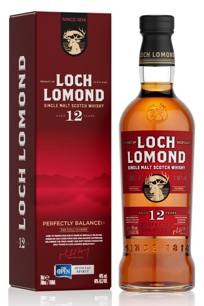 LOCH LOMOND SINGLE MALT 12 YEARS 0,70L.