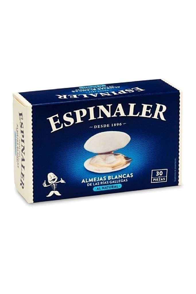 ESPINALER ALMEJA BLANCA 25/30 - 30 PECES 118 G