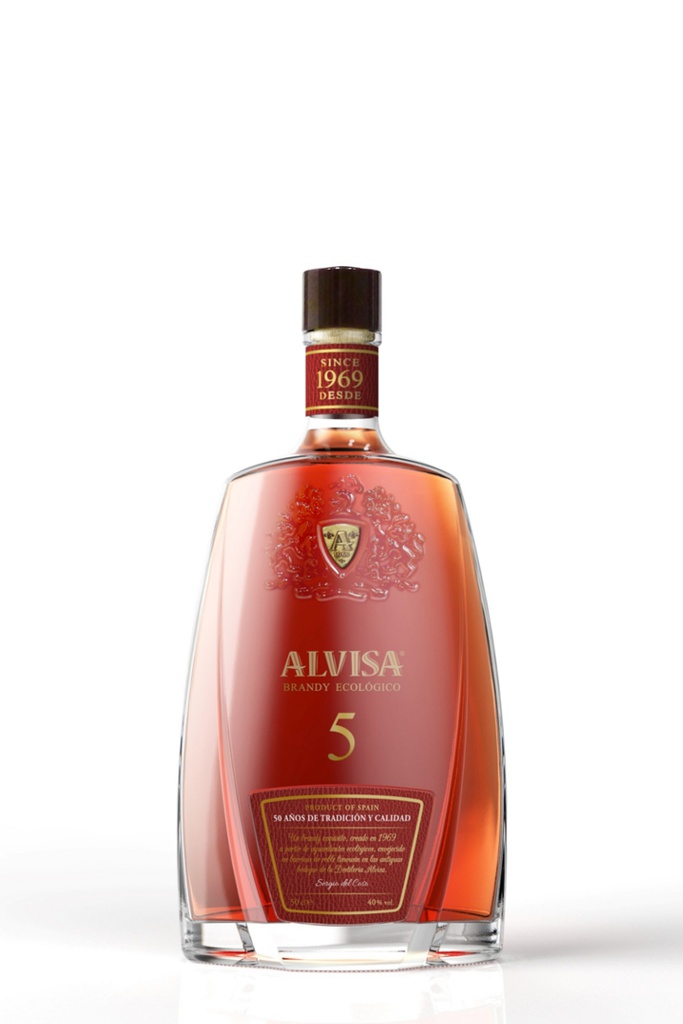 BRANDY ALVISA 5 ECOLÒGICO 0,50L.