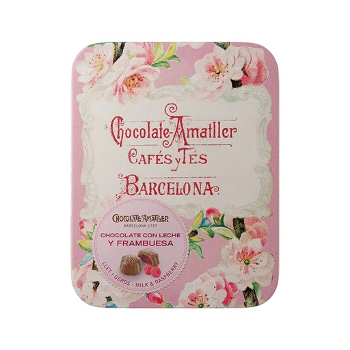 [1452] AMATLLER MILK CHOCOLATE WITH RASPBERRY (TIN) 72g