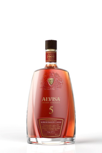 [10190] BRANDY ALVISA 5 ECOLÒGICO 0,50L.
