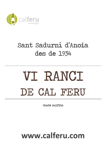 RANCI BULK DRY WINE (packaging included)