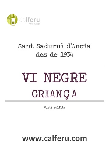 VI NEGRE CRIANÇA A DOLL (inclou envàs)