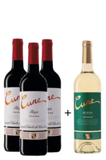 PACK CVNE 3 CRIANZA + 1 CVNE VERDEJO